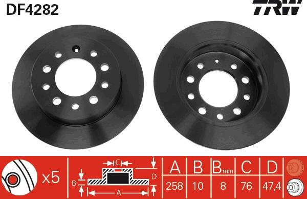 TRW DF4282 - Гальмівний диск avtolavka.club