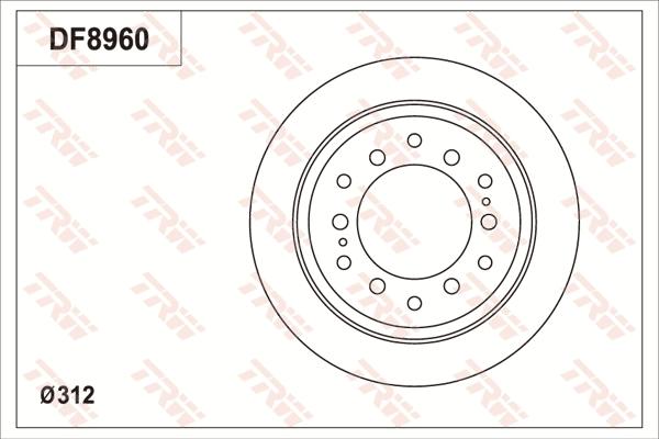 TRW DF8960S - Гальмівний диск avtolavka.club