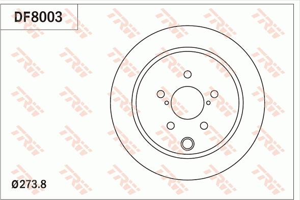 TRW DF8003 - Гальмівний диск avtolavka.club