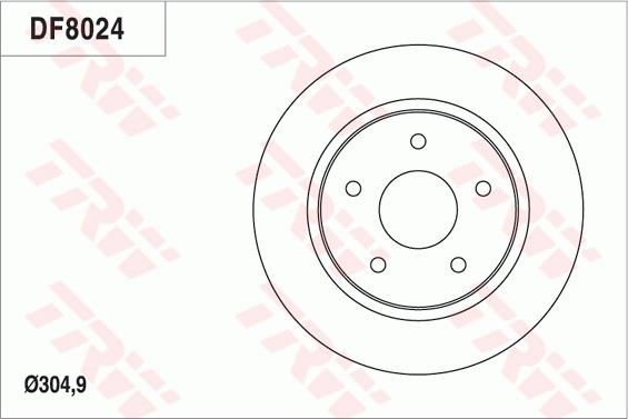 TRW DF8024 - Гальмівний диск avtolavka.club