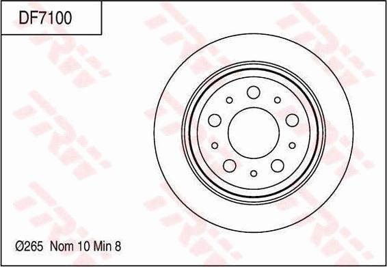 TRW DF7000 - Гальмівний диск avtolavka.club