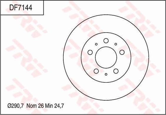 TRW DF7144 - Гальмівний диск avtolavka.club