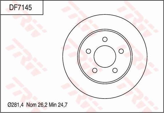 TRW DF7145 - Гальмівний диск avtolavka.club
