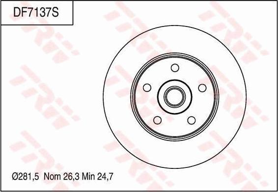 TRW DF7137S - Гальмівний диск avtolavka.club