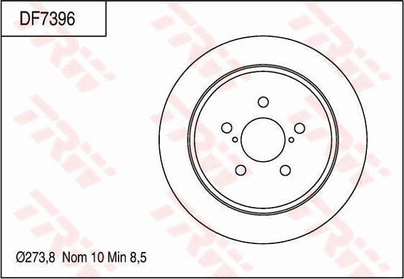 TRW DF7396 - Гальмівний диск avtolavka.club