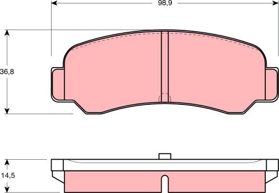 TRW GDB946 - Гальмівні колодки, дискові гальма avtolavka.club