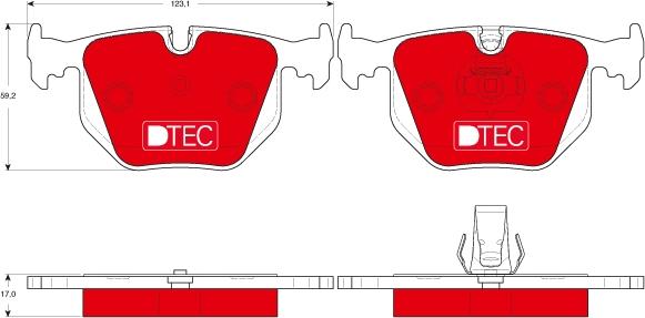 TRW GDB1530DTE - Гальмівні колодки, дискові гальма avtolavka.club