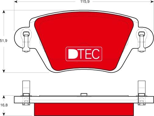 TRW GDB1525DTE - Гальмівні колодки, дискові гальма avtolavka.club