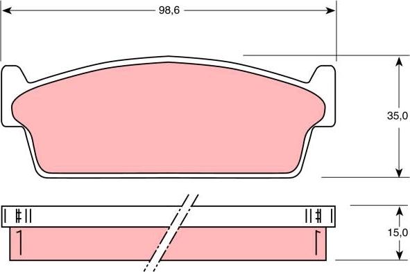 TRW GDB1021 - Гальмівні колодки, дискові гальма avtolavka.club