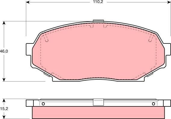 TRW GDB1028 - Гальмівні колодки, дискові гальма avtolavka.club