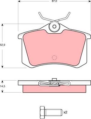 TRW GDB1073 - Гальмівні колодки, дискові гальма avtolavka.club