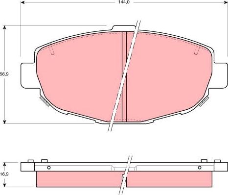 MOPROD MBP1164 - Гальмівні колодки, дискові гальма avtolavka.club