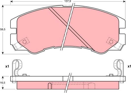 TRW GDB1186AT - Гальмівні колодки, дискові гальма avtolavka.club