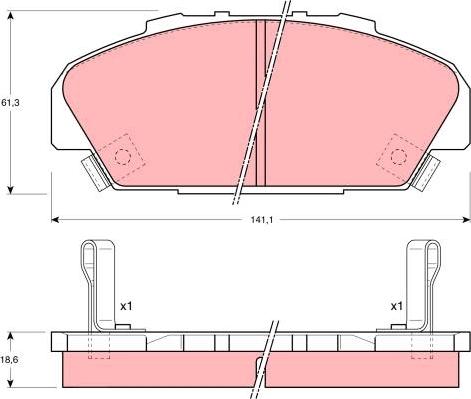 TRW GDB1137 - Гальмівні колодки, дискові гальма avtolavka.club