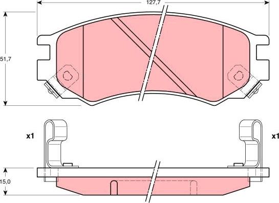 TRW GDB1175DT - Гальмівні колодки, дискові гальма avtolavka.club