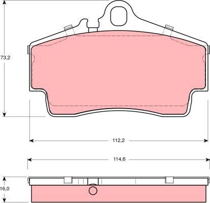 TRW GDB1395 - Гальмівні колодки, дискові гальма avtolavka.club