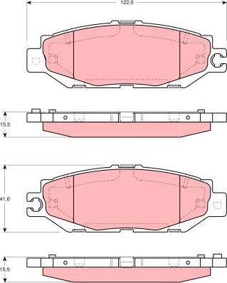 TRW GDB1240AT - Гальмівні колодки, дискові гальма avtolavka.club