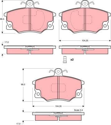 TRW GDB1223 - Гальмівні колодки, дискові гальма avtolavka.club