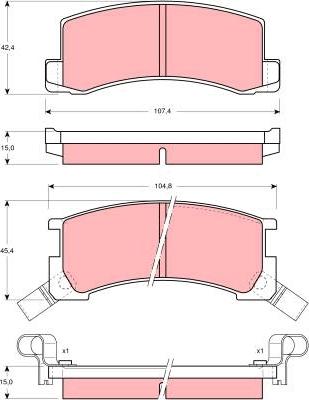 TRW GDB871 - Гальмівні колодки, дискові гальма avtolavka.club