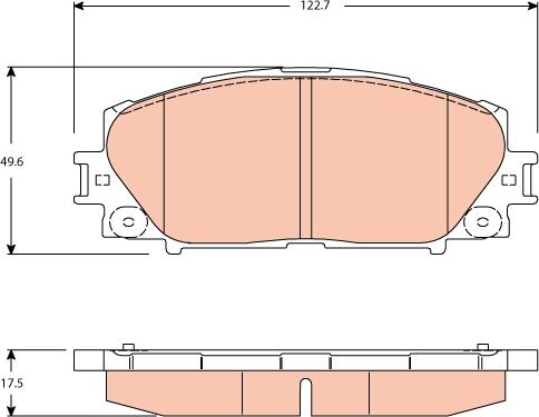 TRW GDB3459 - Гальмівні колодки, дискові гальма avtolavka.club