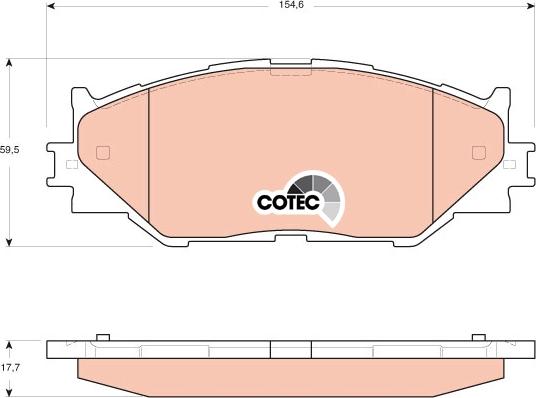 TRW GDB3410DT - Гальмівні колодки, дискові гальма avtolavka.club