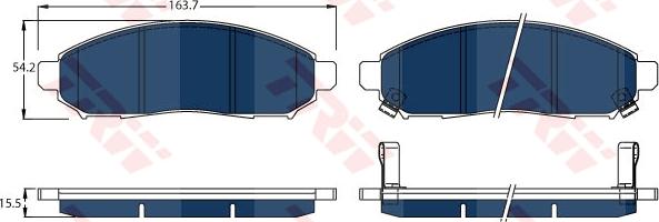 TRW GDB3520BTE - Гальмівні колодки, дискові гальма avtolavka.club