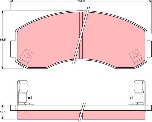 TRW GDB3145 - Гальмівні колодки, дискові гальма avtolavka.club