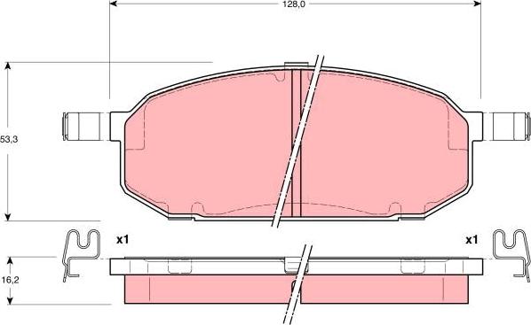 TRW GDB3153 - Гальмівні колодки, дискові гальма avtolavka.club