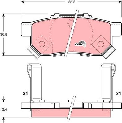 TRW GDB3174 - Гальмівні колодки, дискові гальма avtolavka.club