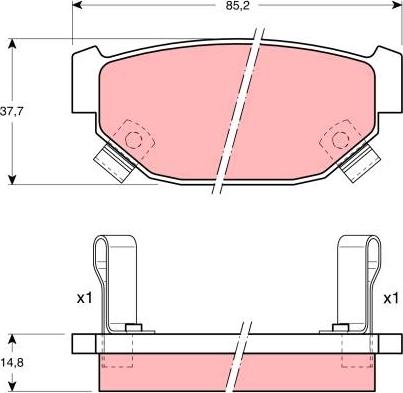 TRW GDB381 - Гальмівні колодки, дискові гальма avtolavka.club