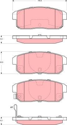 TRW GDB3357 - Гальмівні колодки, дискові гальма avtolavka.club