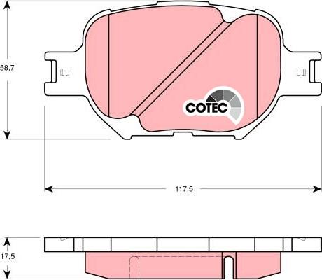 TRW GDB3316AT - Гальмівні колодки, дискові гальма avtolavka.club