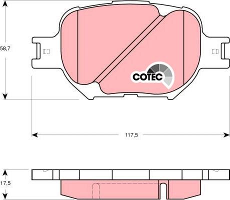 TRW GDB3316 - Гальмівні колодки, дискові гальма avtolavka.club