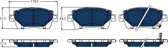 TRW GDB3317BTE - Гальмівні колодки, дискові гальма avtolavka.club