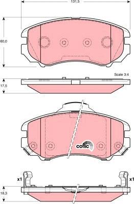 TRW GDB3386 - Гальмівні колодки, дискові гальма avtolavka.club