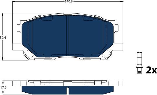 TRW GDB3338BTE - Гальмівні колодки, дискові гальма avtolavka.club