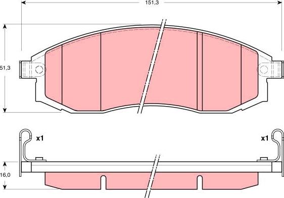 TRW GDB3327 - Гальмівні колодки, дискові гальма avtolavka.club