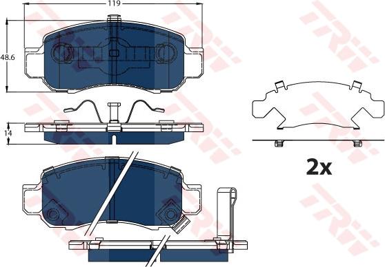 TRW GDB3376BTE - Гальмівні колодки, дискові гальма avtolavka.club