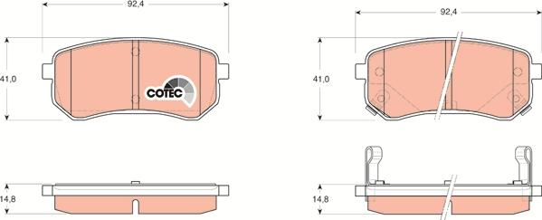 TRW GDB3370 - Гальмівні колодки, дискові гальма avtolavka.club