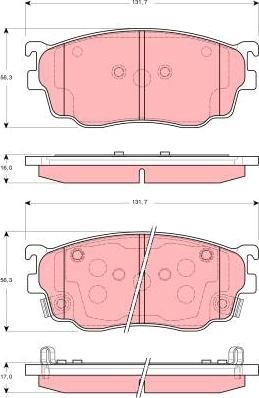 TRW GDB3253 - Гальмівні колодки, дискові гальма avtolavka.club