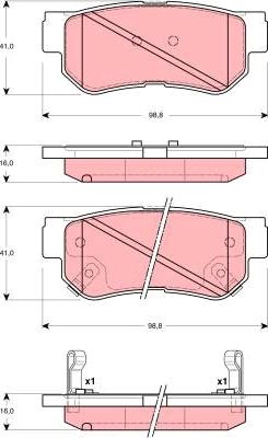 TRW GDB3282 - Гальмівні колодки, дискові гальма avtolavka.club