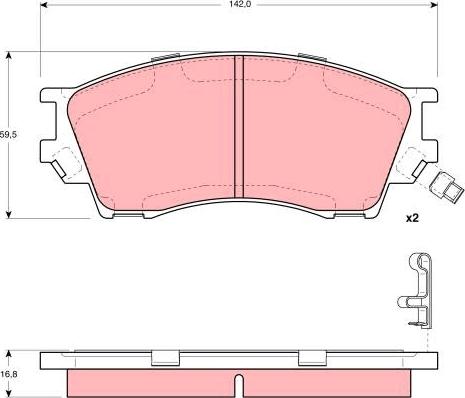 TRW GDB3230 - Гальмівні колодки, дискові гальма avtolavka.club