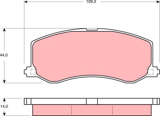 TRW GDB3237 - Гальмівні колодки, дискові гальма avtolavka.club