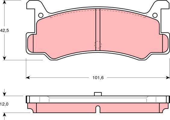 TRW GDB375 - Гальмівні колодки, дискові гальма avtolavka.club