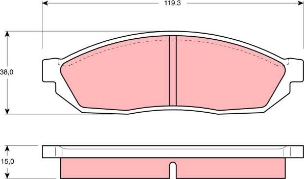 TRW GDB254 - Гальмівні колодки, дискові гальма avtolavka.club