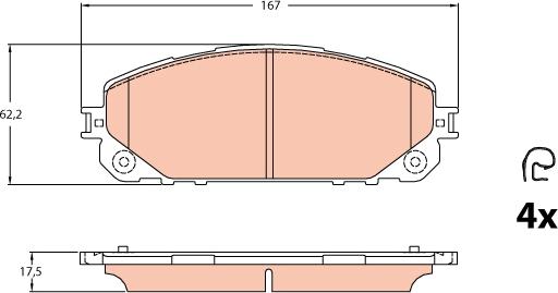 TRW GDB2094 - Гальмівні колодки, дискові гальма avtolavka.club