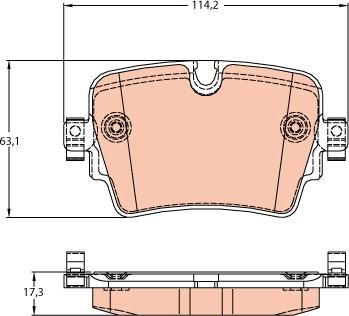 TRW GDB2095 - Гальмівні колодки, дискові гальма avtolavka.club