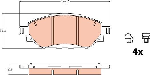 TRW GDB2196 - Гальмівні колодки, дискові гальма avtolavka.club