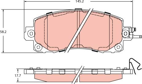 TRW GDB2216 - Гальмівні колодки, дискові гальма avtolavka.club