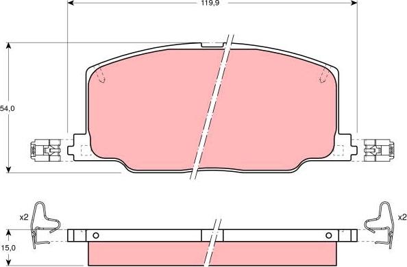 TRW GDB798 - Гальмівні колодки, дискові гальма avtolavka.club